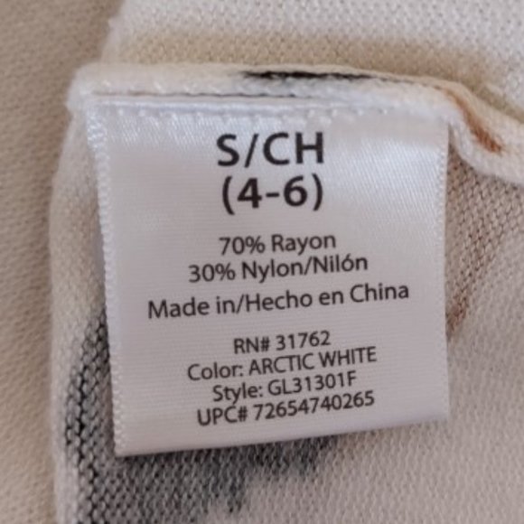 GEORGE WHITE BACKGROUND BLACK/TAN FLORAL CARDIGAN BUTTON UP SWEATER SIZE S NWOT - Picture 3 of 5